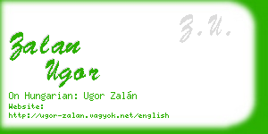 zalan ugor business card